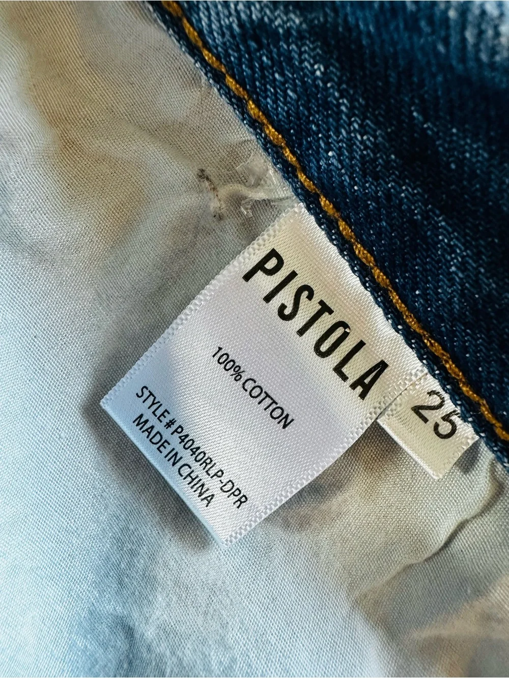 pistola Light Blue Distressed High-Rise Denim Shorts